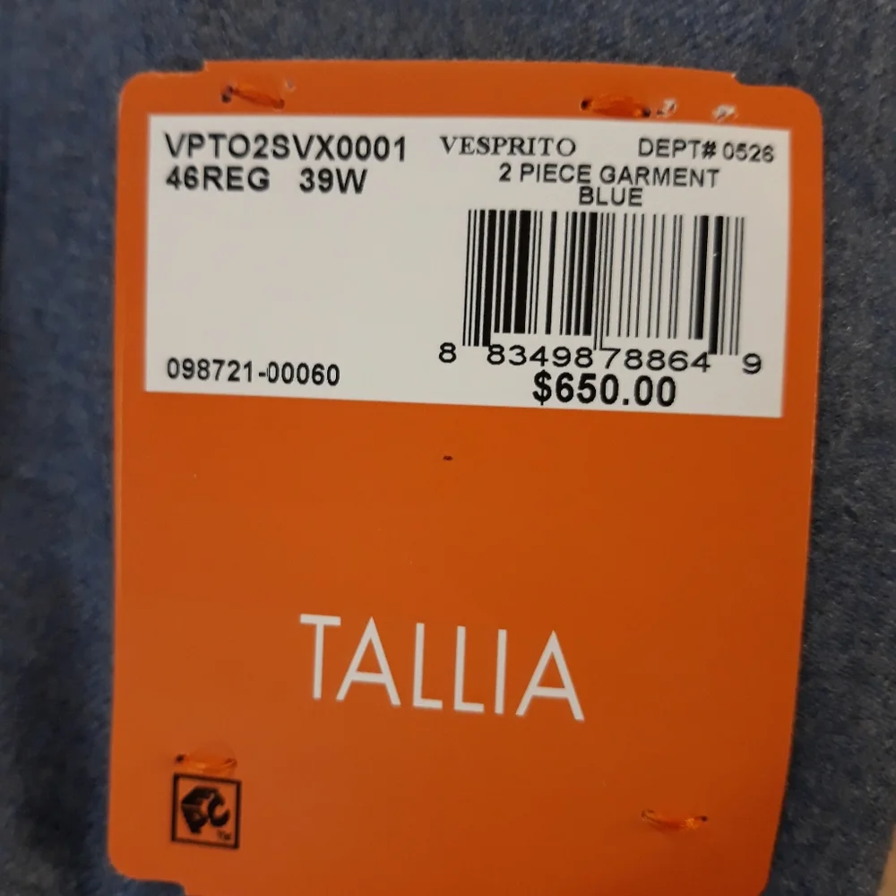 Tallia Mens Luxury Suit 2pcs.